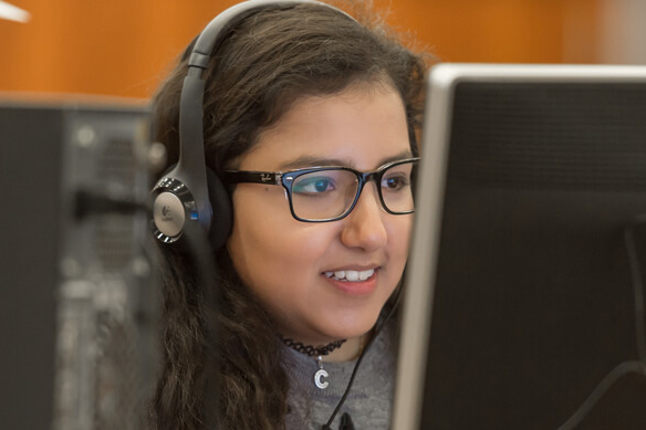 Student at a Computer